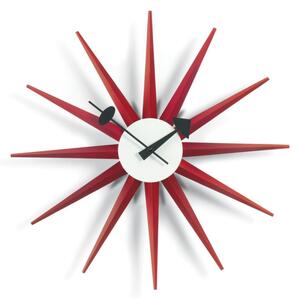 Vitra Hodiny Sunburst Clock, red