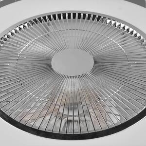 Chytrý stropní ventilátor LED Sandfjord, tichý, chrom, Ø 50 cm
