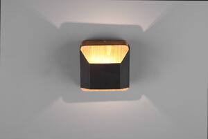 Trio 224810132 LED nástěnné svítidlo Arino 1x4,3W | 400lm | 3000K - 3 fázové stmívání, dřevo, černá
