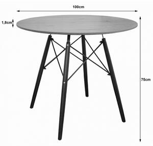 Supplies skandinávský jedálenský stôl - 100 cm - tmavo hnedý