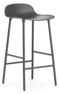 Normann Copenhagen Barová židle Form 65 cm, black/steel