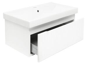 Koupelnová skříňka s umyvadlem SAT Evolution 78x30x44,8 cm bílá mat SATEVO80WMU1