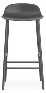 Normann Copenhagen Barová židle Form 75 cm, black/steel