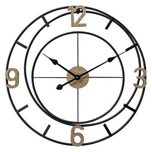 NÁSTĚNNÉ HODINY, přírodní barvy, černá, 60 cm Ambia Home