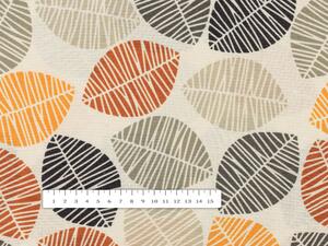 Biante Dekorační čtvercový ubrus PML-072 Podzimní listy na krémovém 40x40 cm