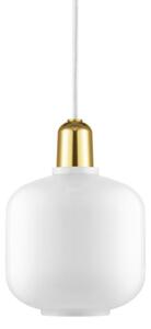 Normann Copenhagen Závěsná lampa Amp Small, white/brass 502165