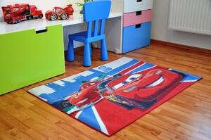 Vopi | Dětský koberec Cars 26 Mc Queen & Francesco - RCARSGA26095133T06, modrý/červený