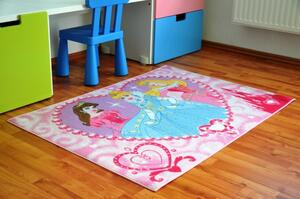 Vopi | Dětský koberec Princesses Jewels P19 - RPCSAGA19095133T06, růžový