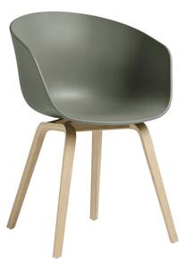 HAY Židle AAC 22 Lacquered Oak Veneer, dusty green
