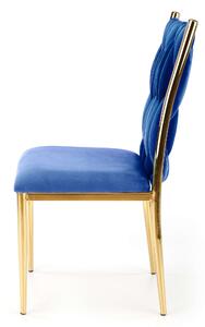 Jídelní židle SCK-436 tmavě modrá/zlatá