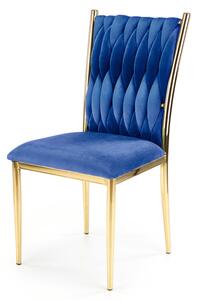 Jídelní židle SCK-436 tmavě modrá/zlatá