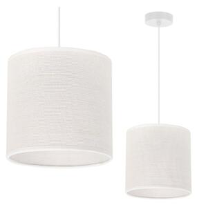Závěsné svítidlo Juta, 1x bílé jutové stínítko, (fi 15cm), w