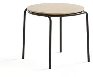 AJ Produkty Konferenční stolek Ashley, Ø570 mm, výška 470 mm, černá, bříza