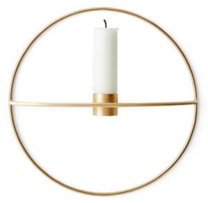 Audo (Menu) Nástěnný svícen POV Circle Candleholder S, brass