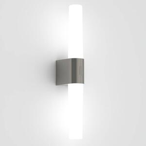 LED koupelnové nástěnné světlo Helva Double, nikl
