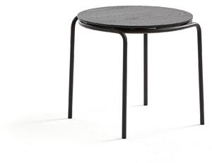 AJ Produkty Konferenční stolek Ashley, Ø570 mm, výška 470 mm, černá, černá deska