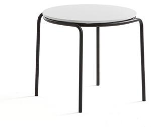AJ Produkty Konferenční stolek Ashley, Ø570 mm, výška 470 mm, černá, bílá deska
