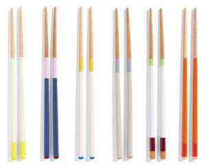 Jídelní hůlky Beech and Bamboo Multi Color - 6 set HAY