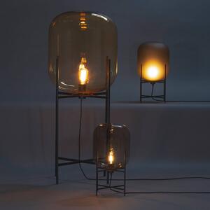 Stolní lampa pulpo Oda Small, kouřově šedá/černá, výška 45 cm