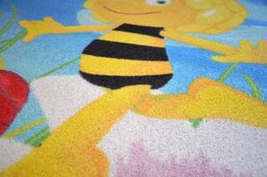 Vopi | Dětský koberec Mája 01 Busy bee, modrý/žlutý