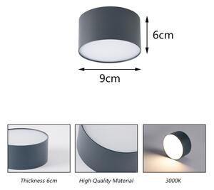 Brilagi - LED Koupelnové stropní svítidlo FORIS LED/9W/230V pr. 9 cm antr IP44