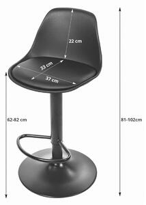 Barové židle HOGA 2ks - černá