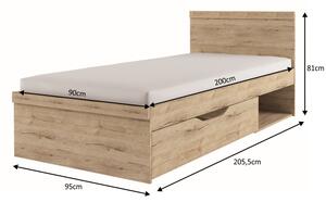Jednolůžková postel 90 cm Orestes. 744787