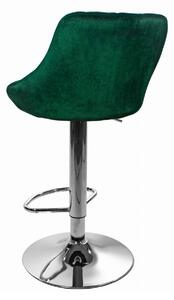 Barové židle KAST 2ks - zelený samet
