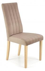 Jídelní židle DIEGO 3 — samet, medový dub, béžová