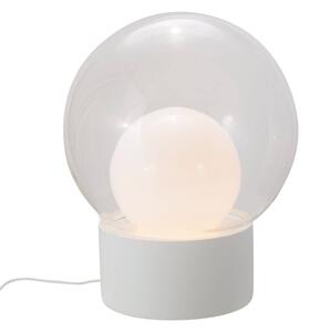 Stolní lampa Pulpo Boule Medium, čirá/opálová/bílá, sklo