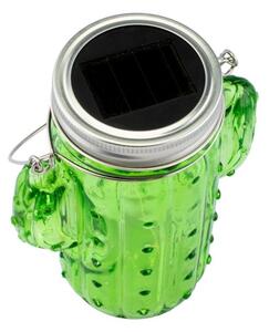Solárna LED záhradná Závesná lampa KAKTUS - zelená