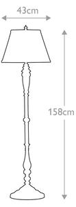 Feiss FE-LINCOLNDALE-FL - Stojací lampa LINCOLNDALE 1xE27/60W/230V bronz/béžová