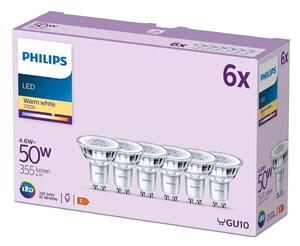 SADA 6x LED Žárovka Philips GU10/4,6W/230V 2700K