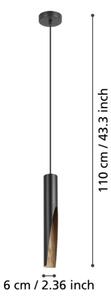 Eglo 900874 - LED Lustr na lanku BARBOTTO 1xGU10/4,5W/230V černá/hnědá