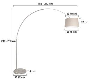 Steinhauer Stojací lampa Sparkled Light stříbrná/bahenní, výška 240 cm, stmívatelný, Chrom / stříbro, Obývací pokoj / jídelna, kov, Moderní