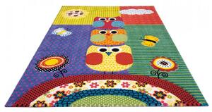 Vopi | Dětský koberec Kiddy 633/110 - 120 x 170 cm, modrý/žlutý/červený