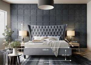Manželská postel 160 cm Alesia (s roštem). 744926
