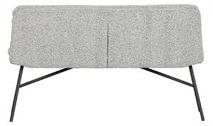 Hoorns Šedobílá látková bouclé lavice Ciria 150 cm