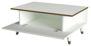Konferenční stolek Kornel (Bílá + Zlatá). 1072038