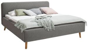 ČALOUNĚNÁ POSTEL, 180/200 cm, světle šedá Livetastic - Manželské postele, Online Only
