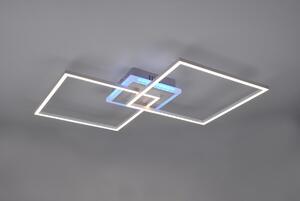Trio R62843187 LED stropní svítidlo Arribo 1x29W+6,5W | 3250lm+600lm | 3000K | RGB - dálkové ovládání, stmívatelné, oddělené vypínače, titan