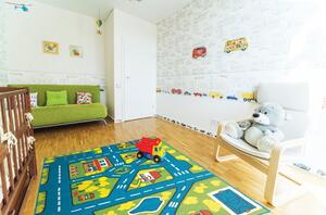 Vopi | Dětský koberec Joker 10 - 80 x 150 cm, zelenošedý