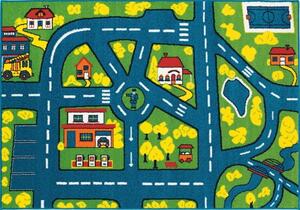 Vopi | Dětský koberec Joker 10 - 80 x 150 cm, zelenošedý