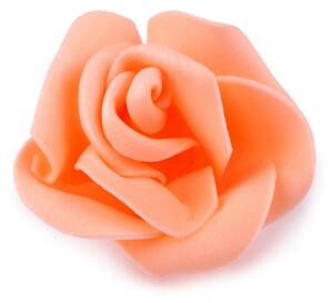 Dekorační pěnová růže Ø4,5 cm barva 11 lososová světlá, 10 ks