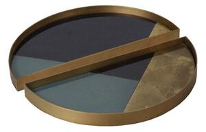 Ethnicraft Tác Glass Valet Tray Round, geometric