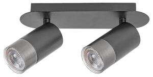 Rabalux 5070 přisazené stropní bodové svítidlo Zircon 2x5W | GU10 - černá, stříbrná