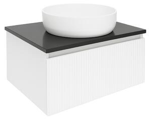 Koupelnová skříňka s deskou z umělého kamene SAT Evolution 58x30x44,8 cm bílá mat SATEVO60WMTK