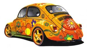 Vopi | Koberec VW Brouk Beetle žlutý - Brouk žlutý