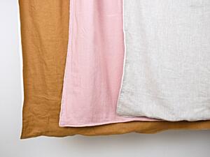 Snový svět Lněná deka s beránkem - skořicová Rozměr: 90 x 145 cm