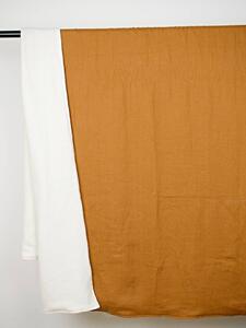 Snový svět Lněná deka s beránkem - skořicová Rozměr: 210 x 210 cm
